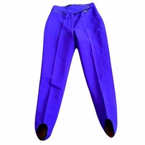 Vintage Obermeyer Women’s Blue Wool Blend Stirrup Ski Pants Made in Japan